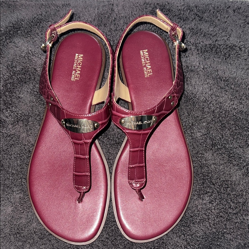 NWOT Michael Kors Women's Deep Burgundy Sandals